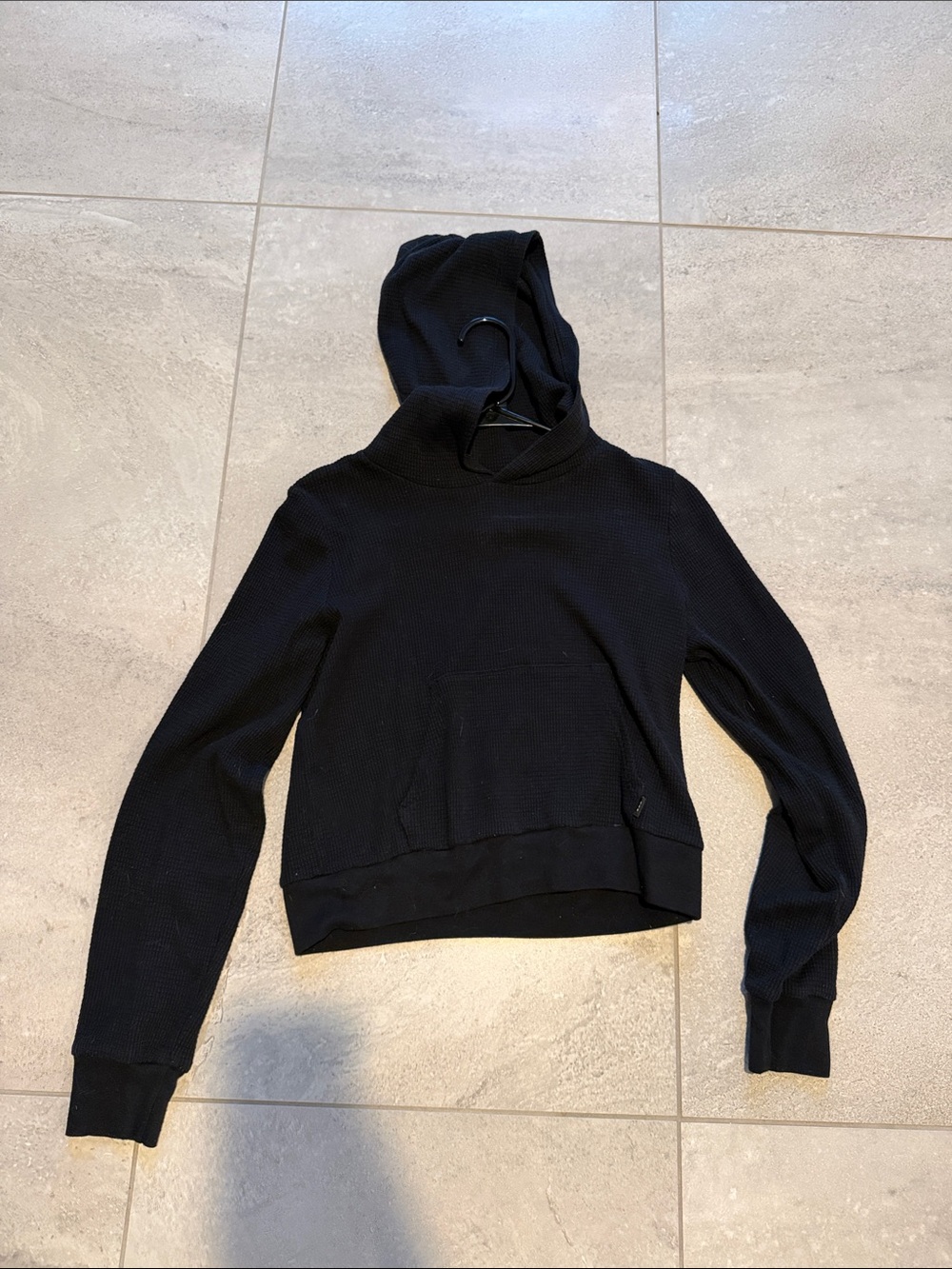 TNA cropped ribbed hoodie